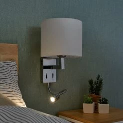 Lucande Taron Applique En Tissu Avec Liseuse 11 Lucande Taron Applique En Tissu Avec Liseuse -Déco Lumière Soldes 9976090 2