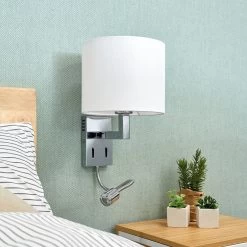 Lucande Taron Applique En Tissu Avec Liseuse 12 Lucande Taron Applique En Tissu Avec Liseuse -Déco Lumière Soldes 9976090 3