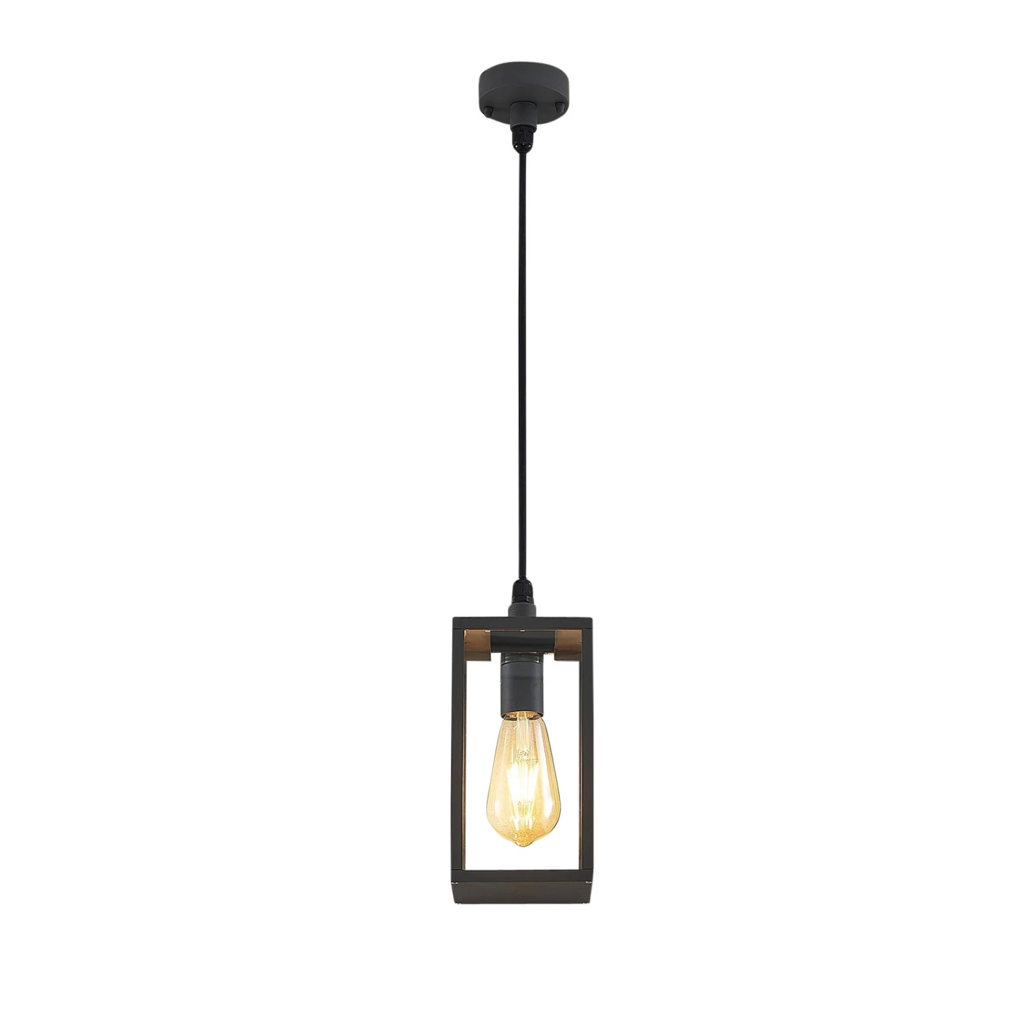 Lindby Filimon Suspension, Gris Foncé, E27 3 Lindby Filimon Suspension, Gris Foncé, E27 – Image 3