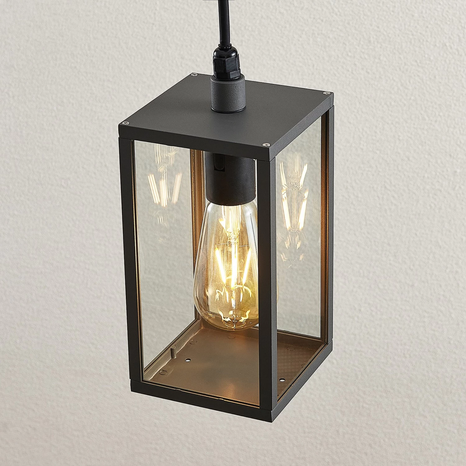 Lindby Filimon Suspension, Gris Foncé, E27 6 Lindby Filimon Suspension, Gris Foncé, E27 – Image 6