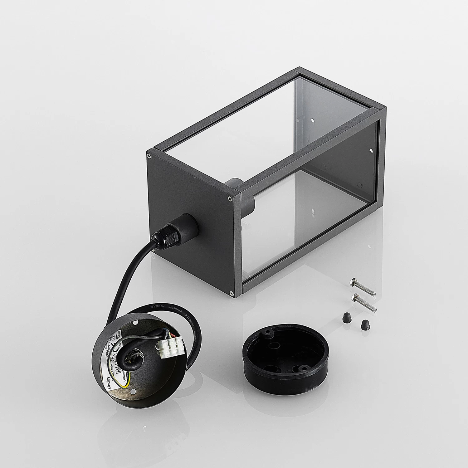 Lindby Filimon Suspension, Gris Foncé, E27 9 Lindby Filimon Suspension, Gris Foncé, E27 – Image 9